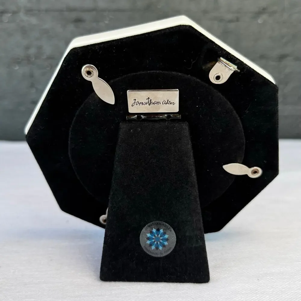 Jonathan Adler Charade Studded Octagonal Mini Picture Frame White‎ Porcelain